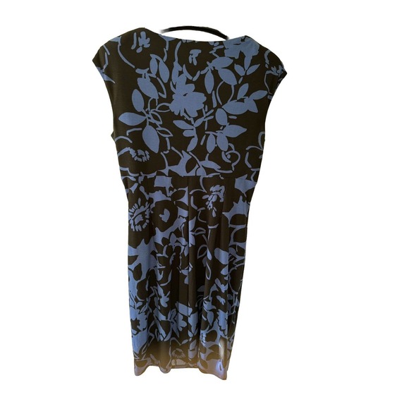 Lauren Ralph Lauren Dress Long Sleeve Blue Print Print Sz 10 Stretch Jersey - Picture 2 of 6